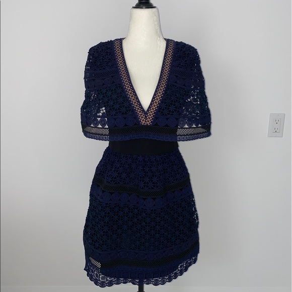 SELF-PORTRAIT Guipure Lace Dress - Picture 2 of 7